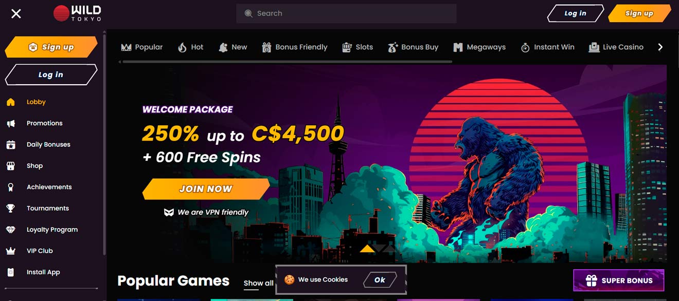 Wild Tokyo site screenshot